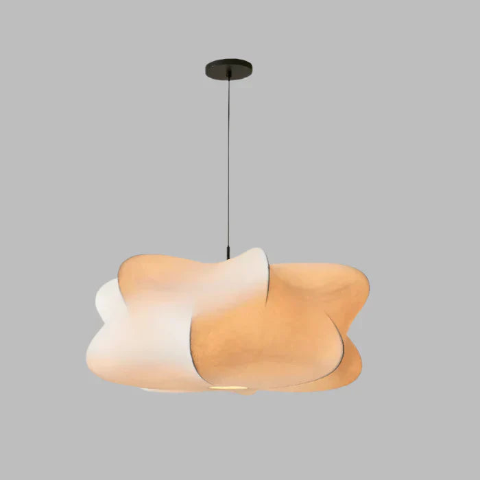Lampe Suspendue Japonaise en Soie Wabi Sabi