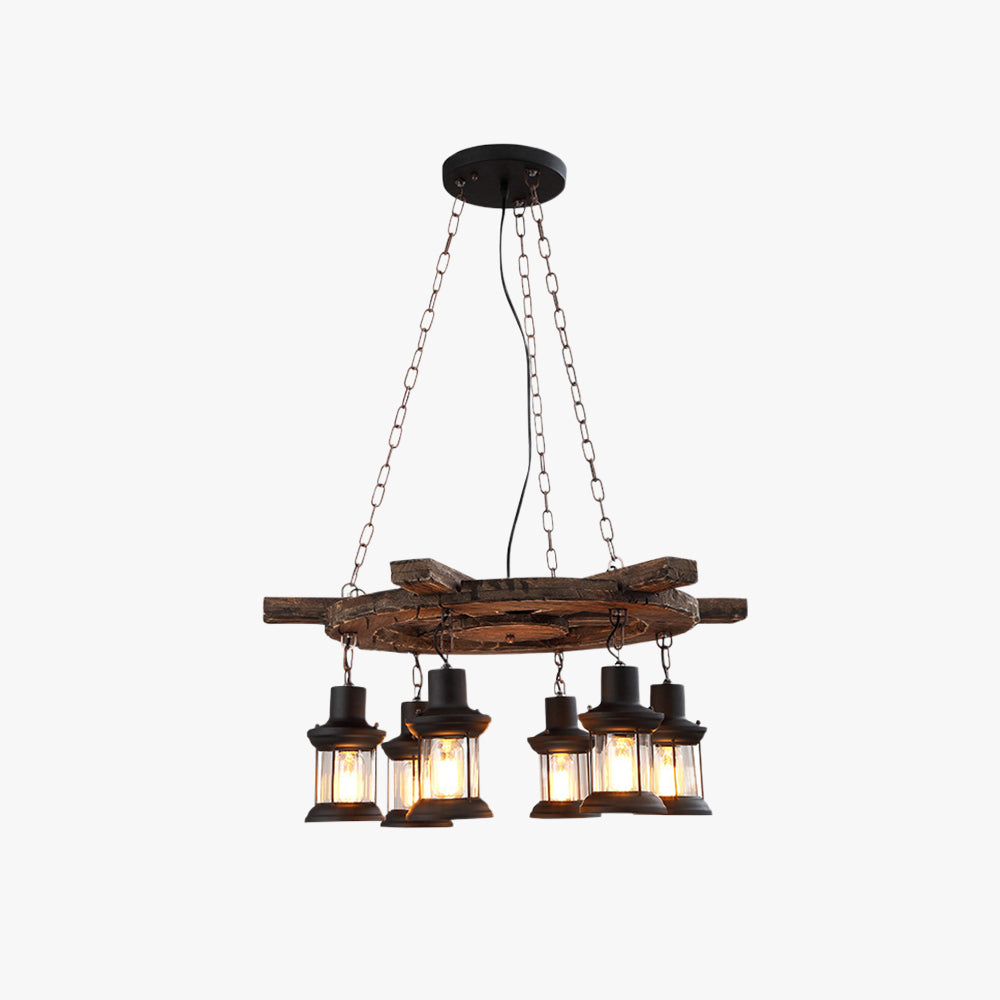 Suspension Vintage Métal Et Bois Pour Chambre Chaleureuse