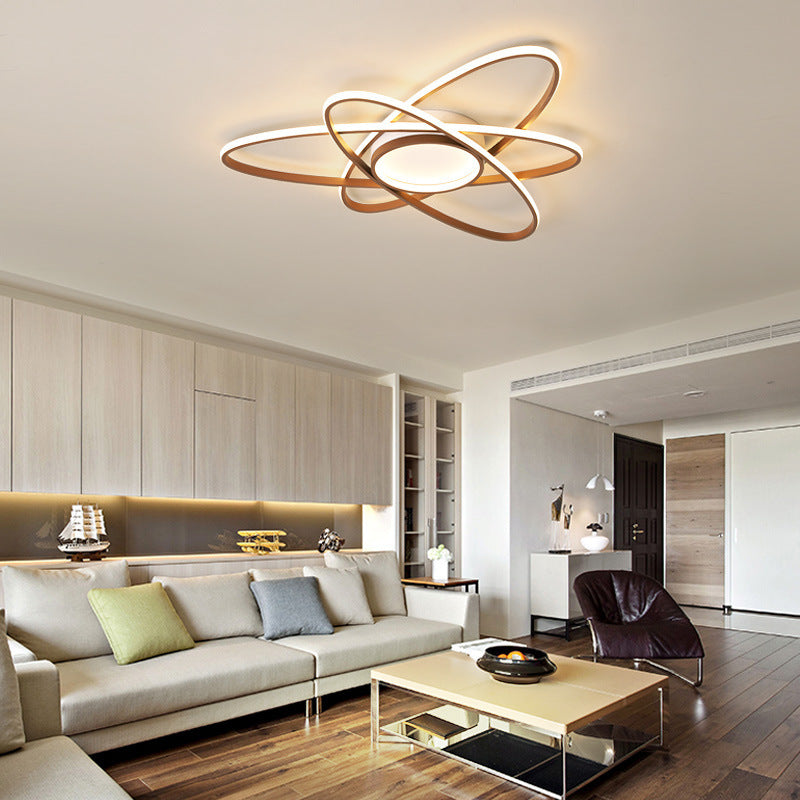 Plafonnier Minimaliste Métal et Acrylique Pour Salon Moderne