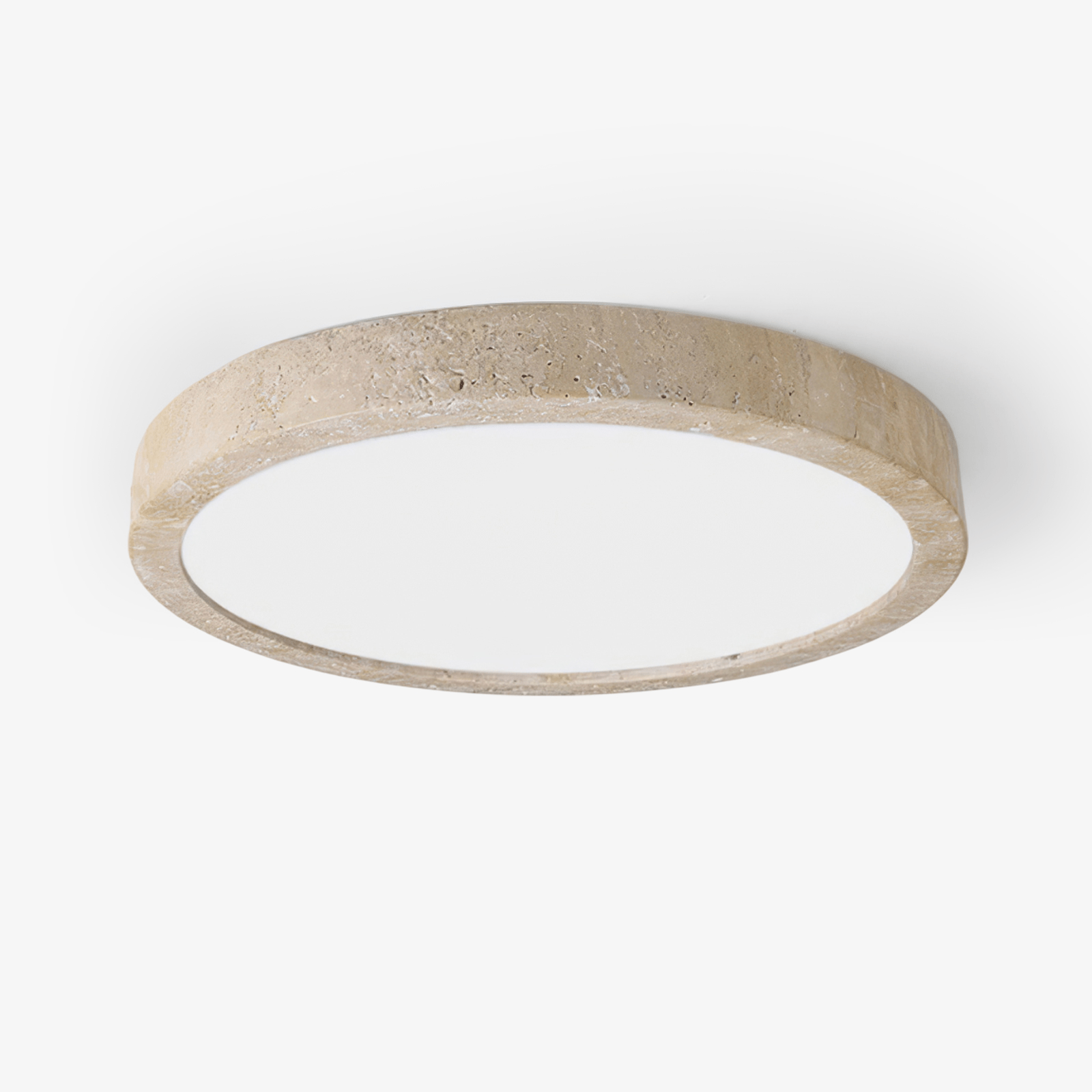 Plafonnier Minimaliste En Travertin Jaune Pour Une Ambiance Contemporaine