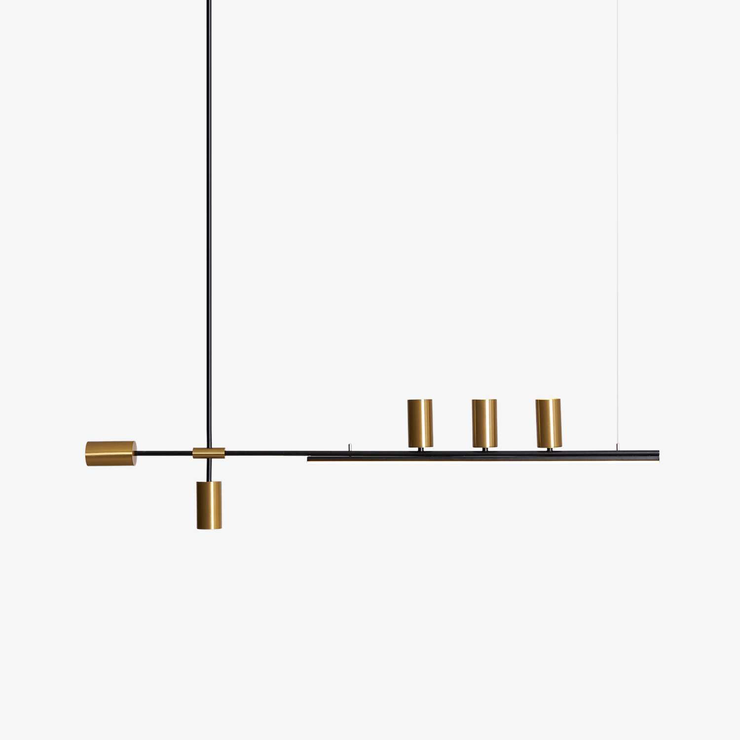 Suspension Métal Minimaliste Avec LED Ajustable En Températures De Lumière