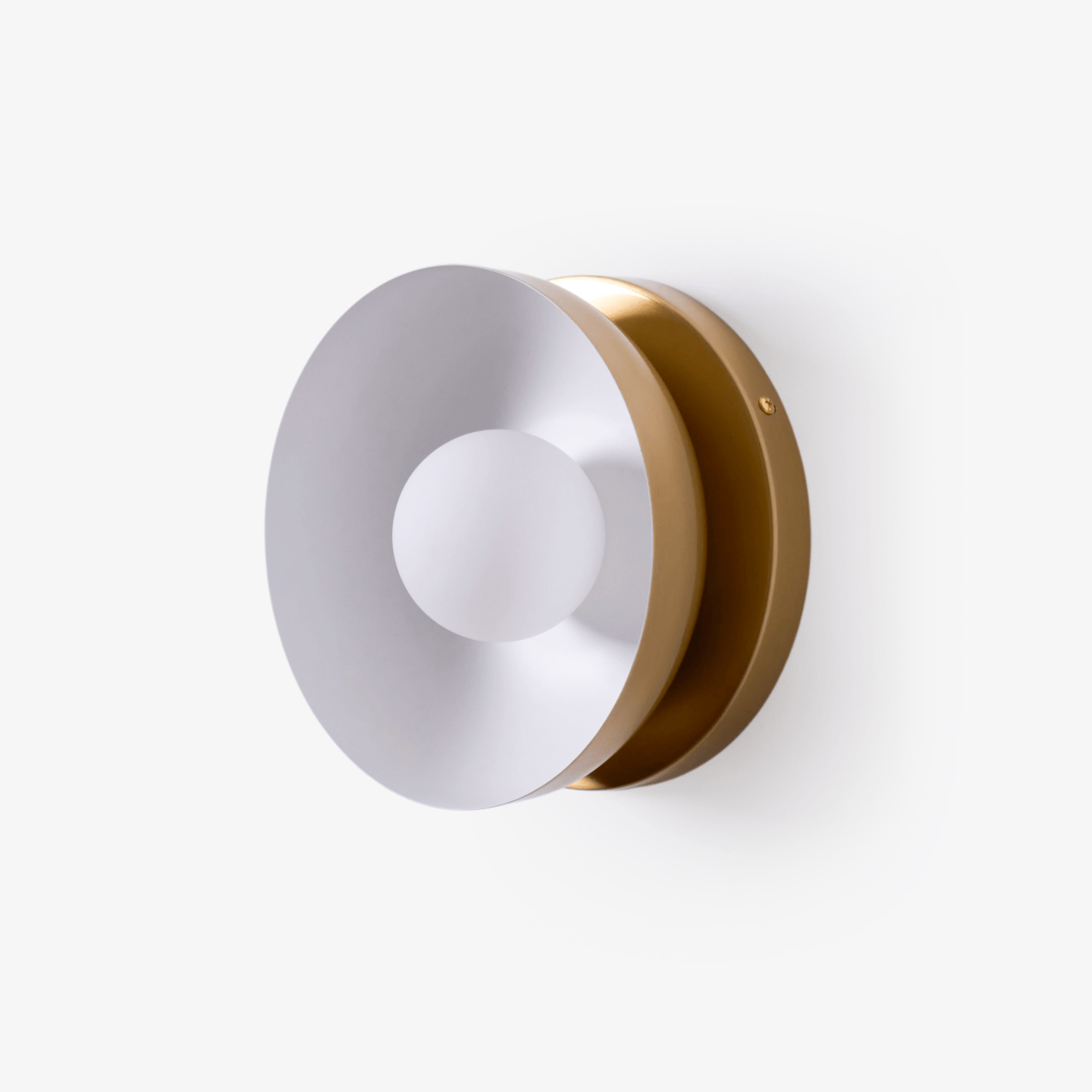 Lampe Murale Épurée en Verre et Laiton pour Ambiance Élégante