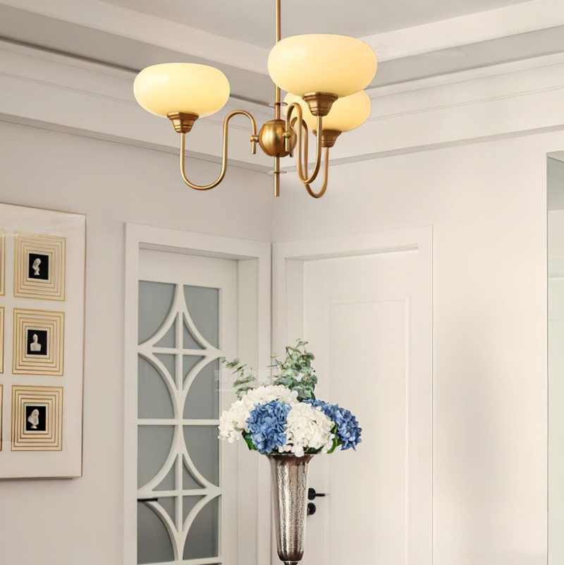 Lustre LED Vintage en Métal et Verre pour Éclairage Raffiné Salon