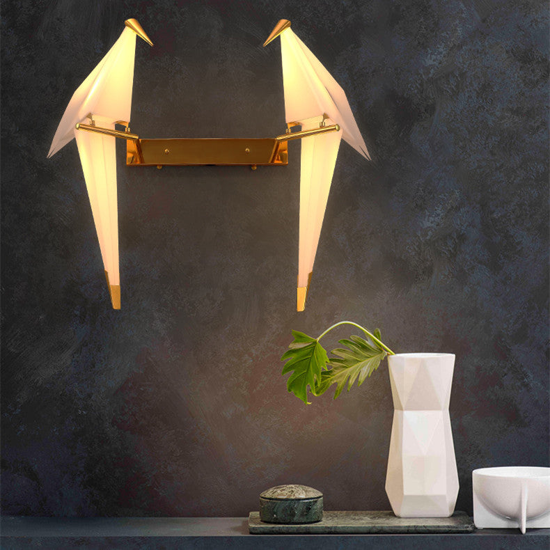 Lampe Murale Oiseau Durable et Élégante en Métal et Acrylique