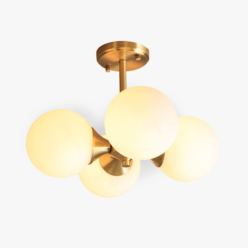 Suspension Plafonnier Cuivre Et Verre Éclairage Dimmable Ambiance