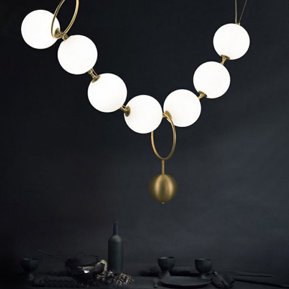 Suspension Lustre Loft Moderne Verre Éclairage Multi Têtes Créatif