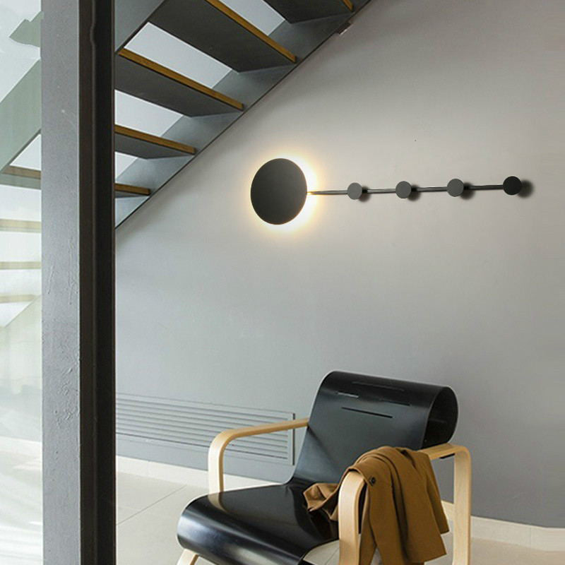 Porte Manteau Mural Linéaire En Métal Durable Noir Et Blanc Pour Chambre