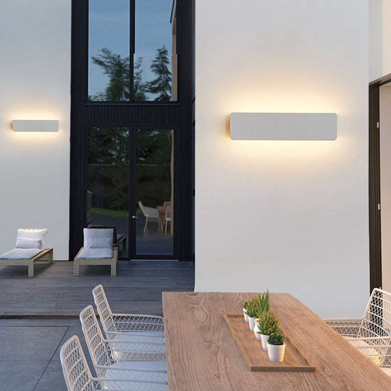 Lampe Murale Moderne en Métal Blanc pour Jardin Éclairage Épuré