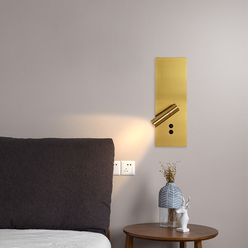 Lampe Murale Rectangulaire Moderne Métal Acrylique Pour Salon Éclairage Doux