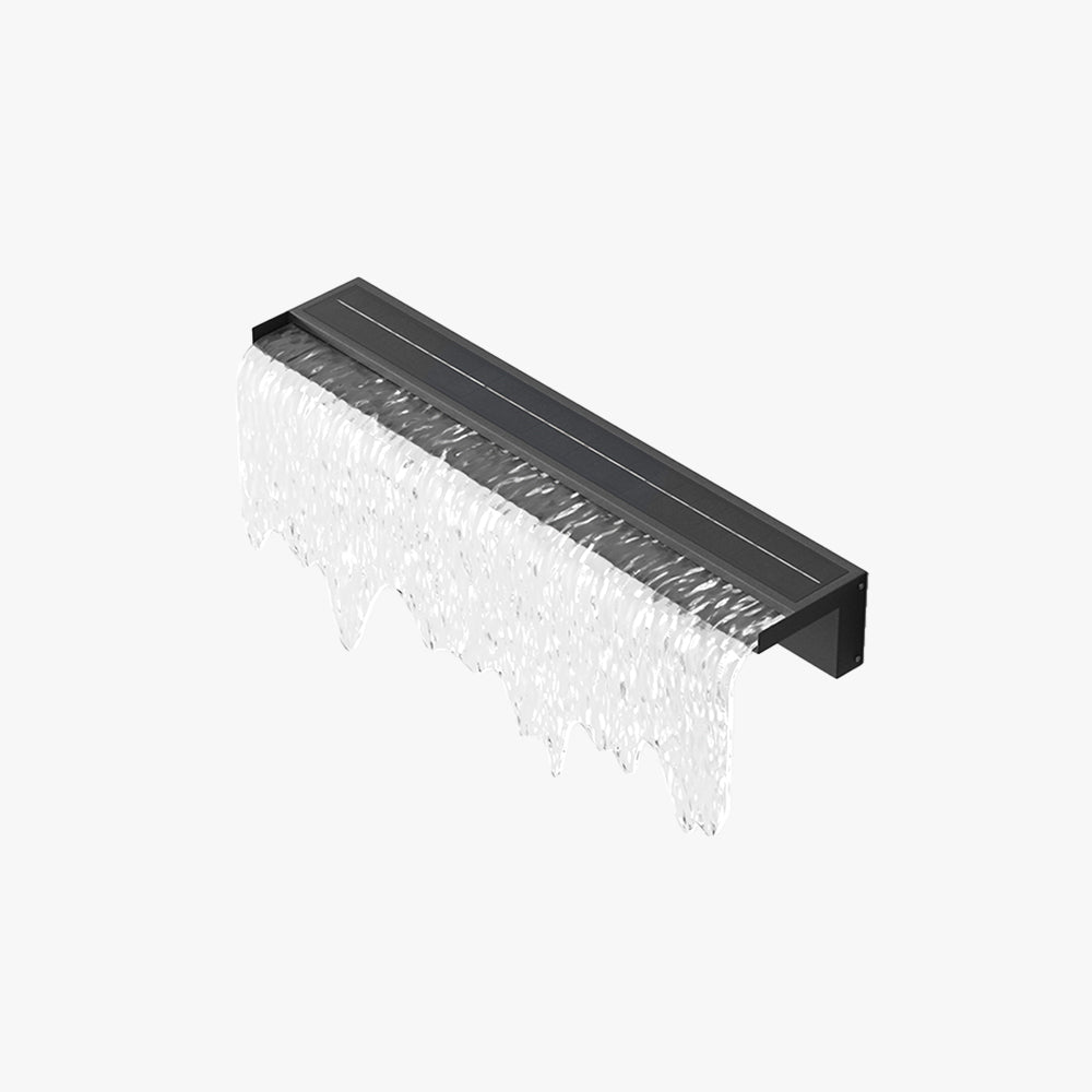 Applique Extérieure Solaire Arisha Noir Métal Et Acrylique Durable