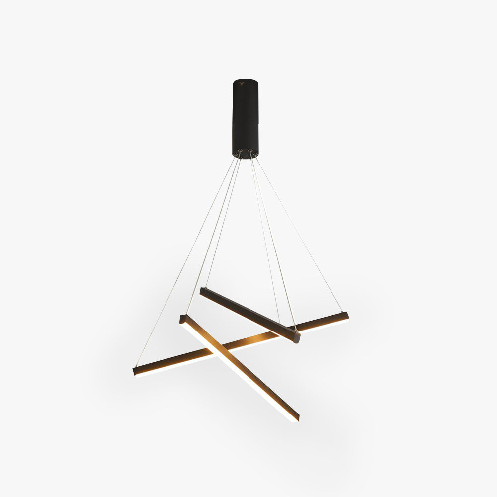 Suspensions Linéaires LED Moderne En Métal Ferreux Pour Salon