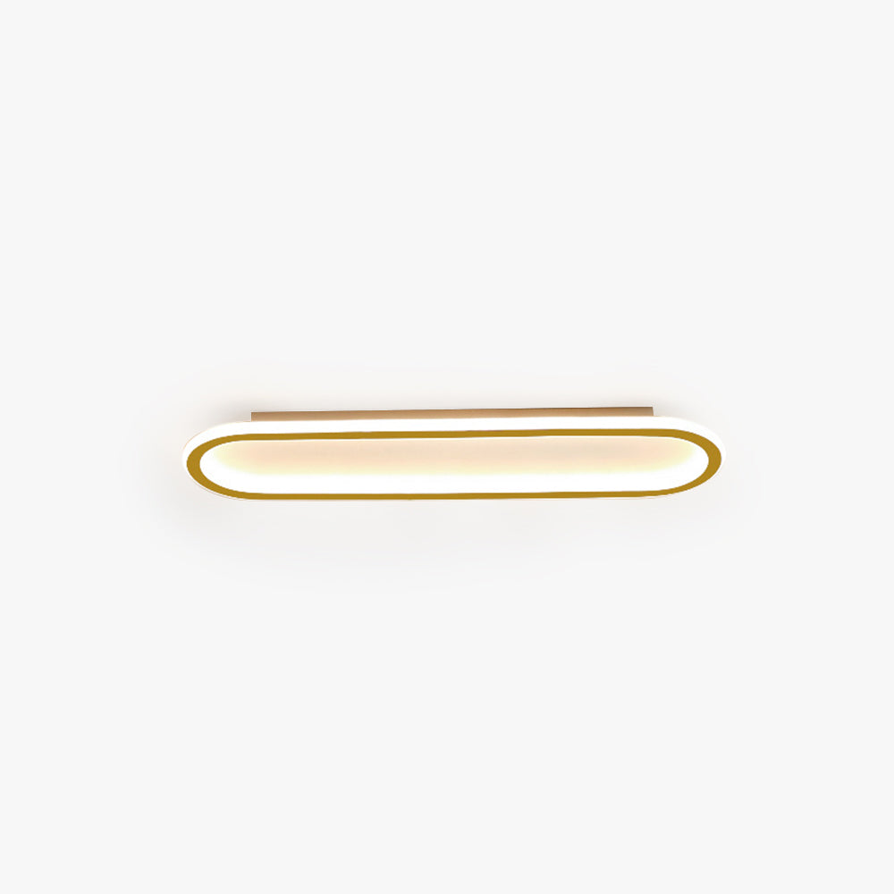 Plafonnier Rectangulaire Minimaliste Noir Or Rosé Pour Éclairage Élégant