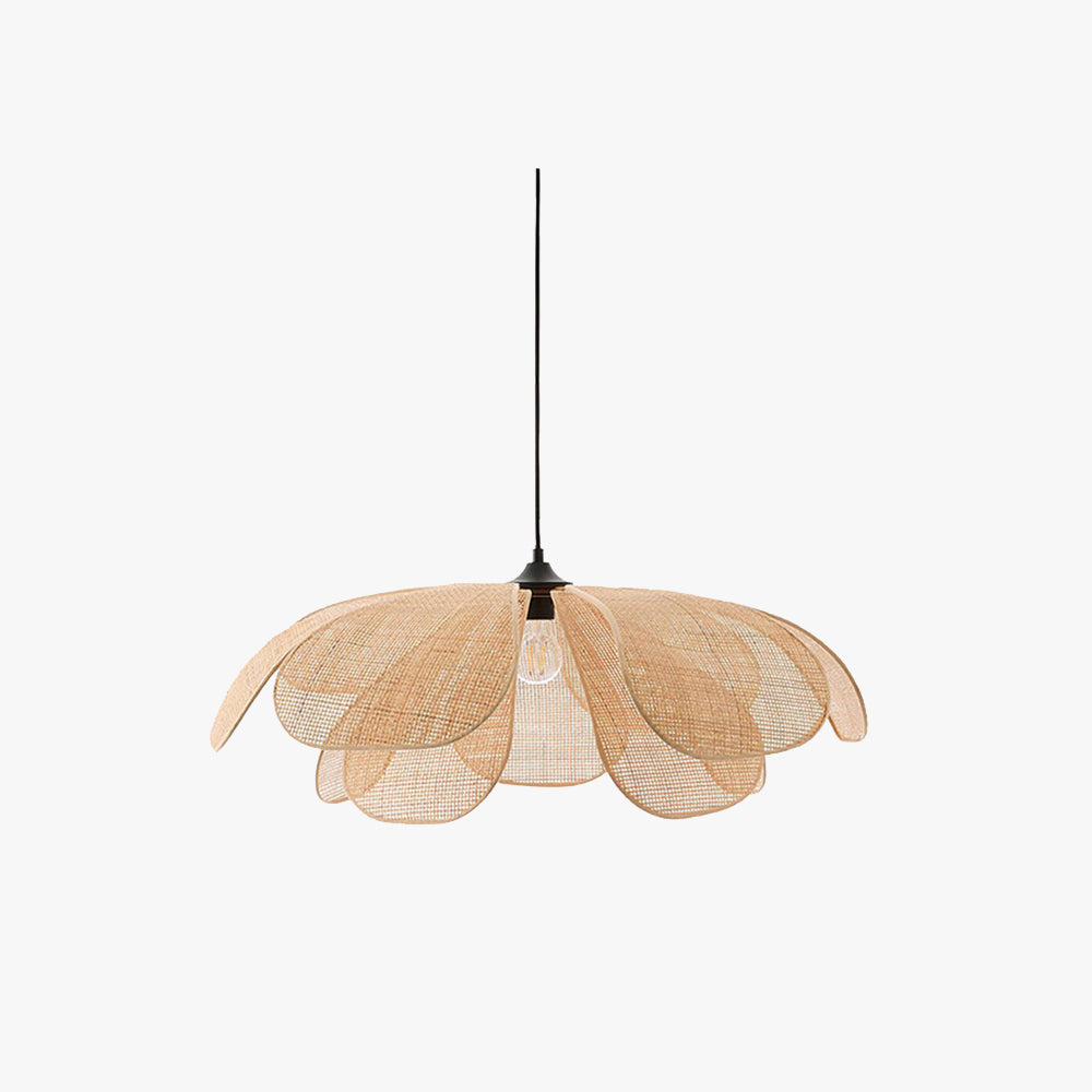 Suspension Vintage Métal Rotin Pour Salle à Manger Éclairage Chaleureux