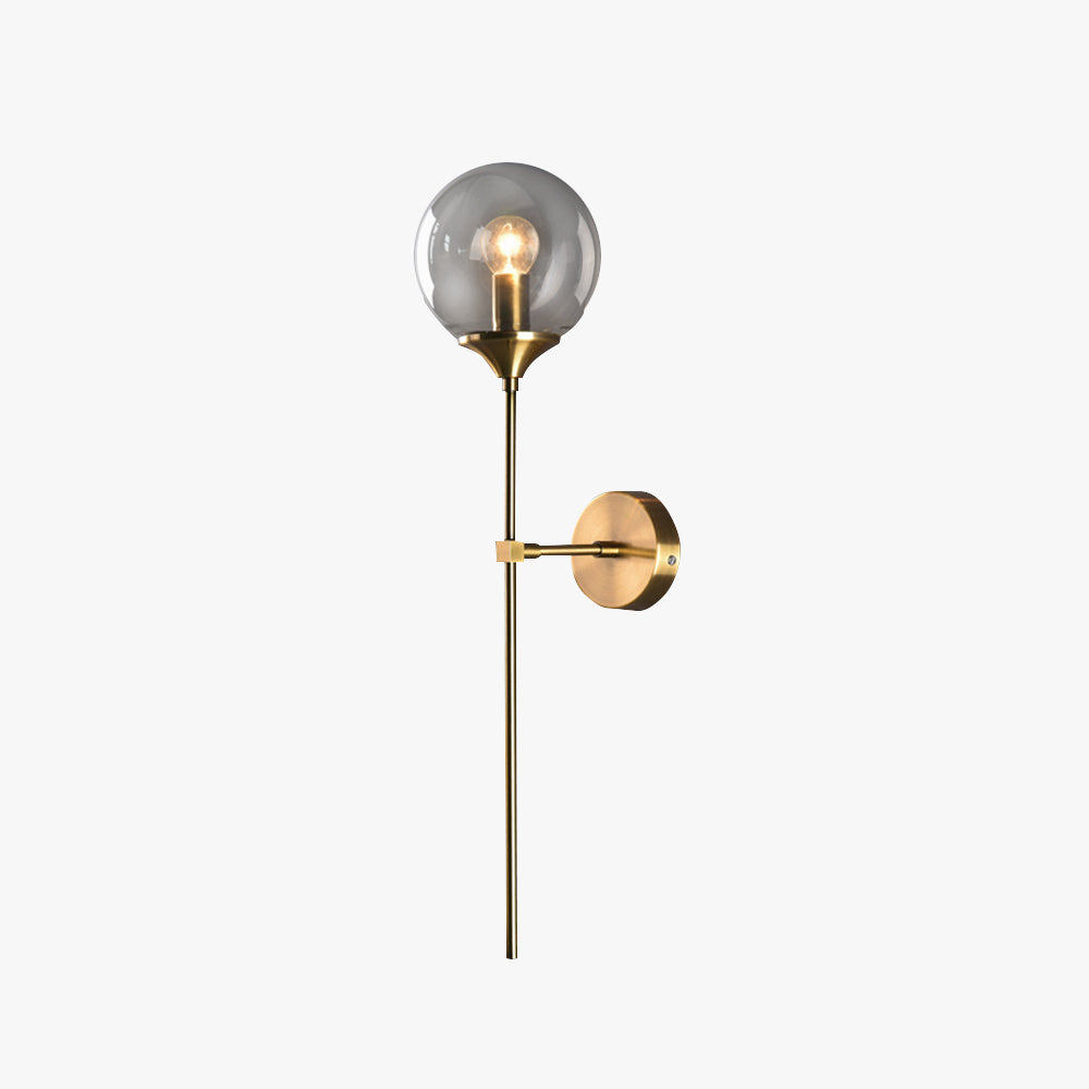 Applique Globe Murale Moderne En Métal Et Verre Pour Éclairage Élégant