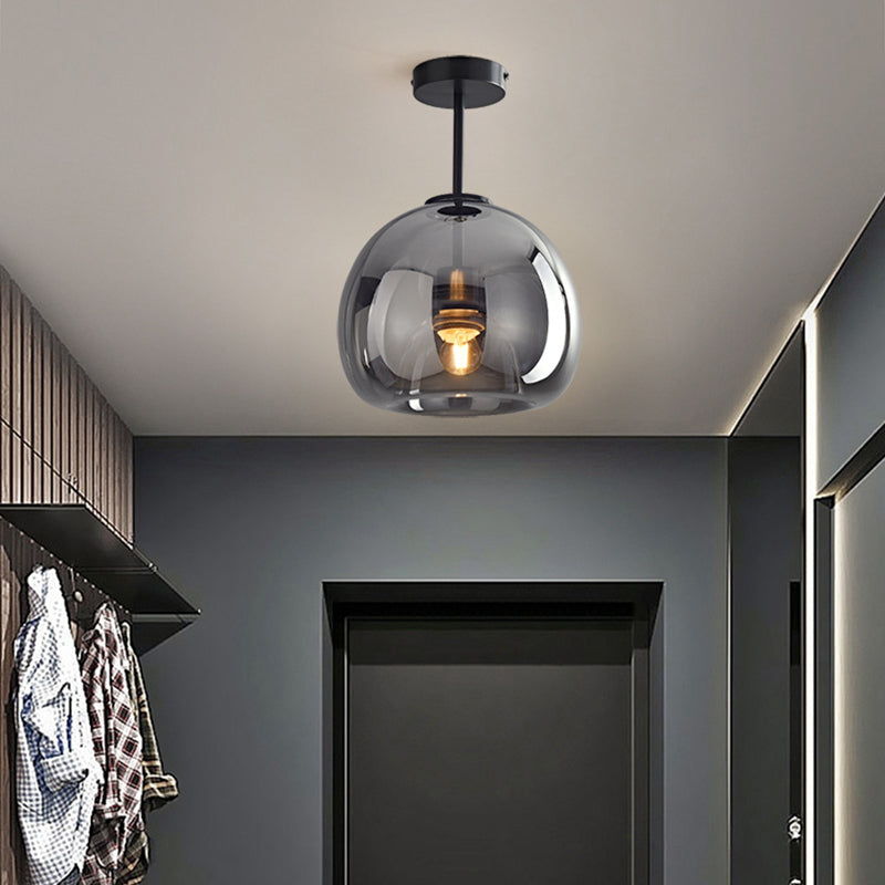 Suspension Plafonnier Boule Minimaliste En Métal Et Verre Éclairage Raffiné