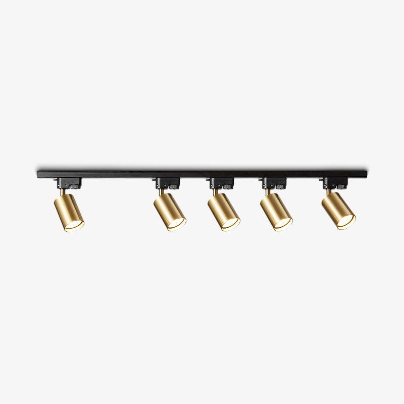 Plafonnier à Rail LED Ajustable Avec Cinq Têtes Orientables