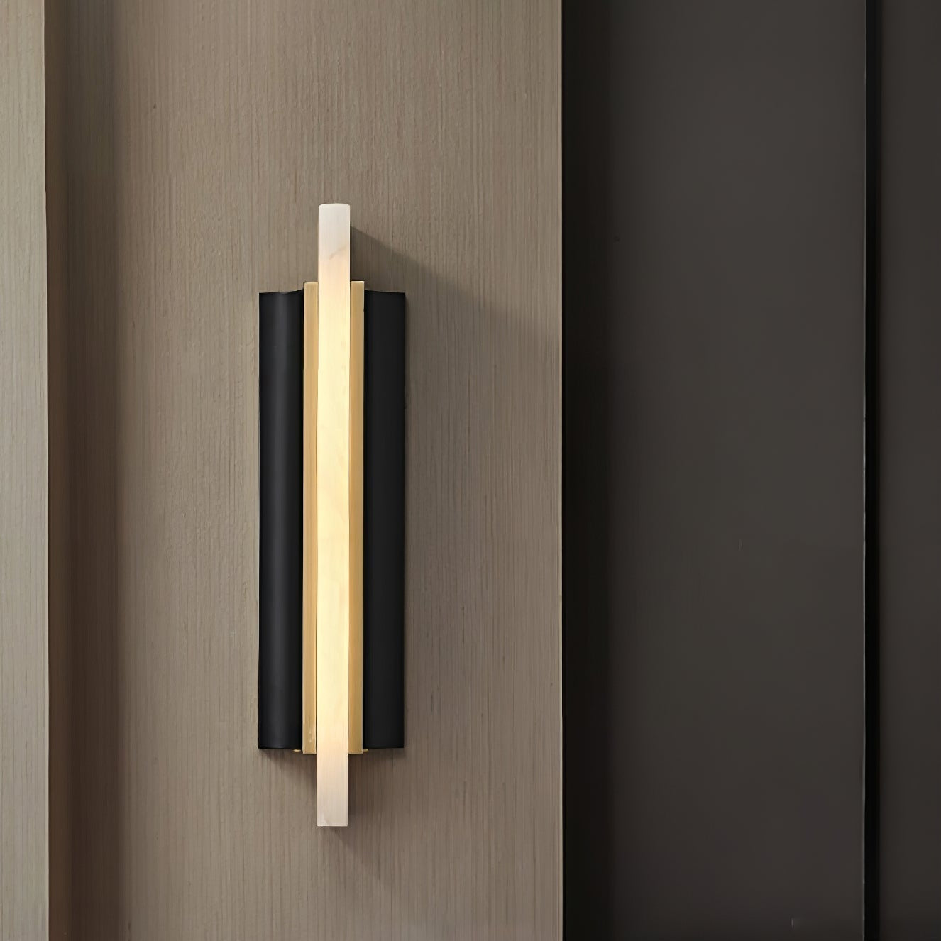 Applique Murale Vintage En Albâtre Avec Lumière Douce Led Intégrée