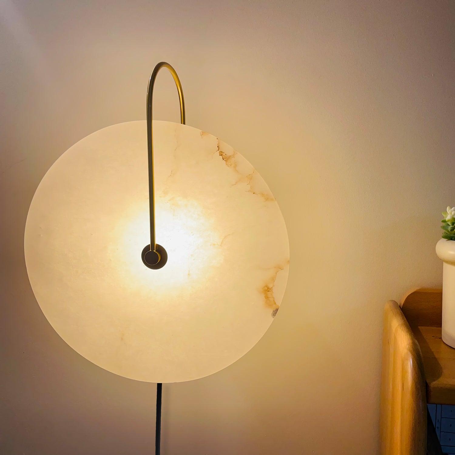 Appliques Murales Globe en Albâtre Avec Éclairage Led Intégré