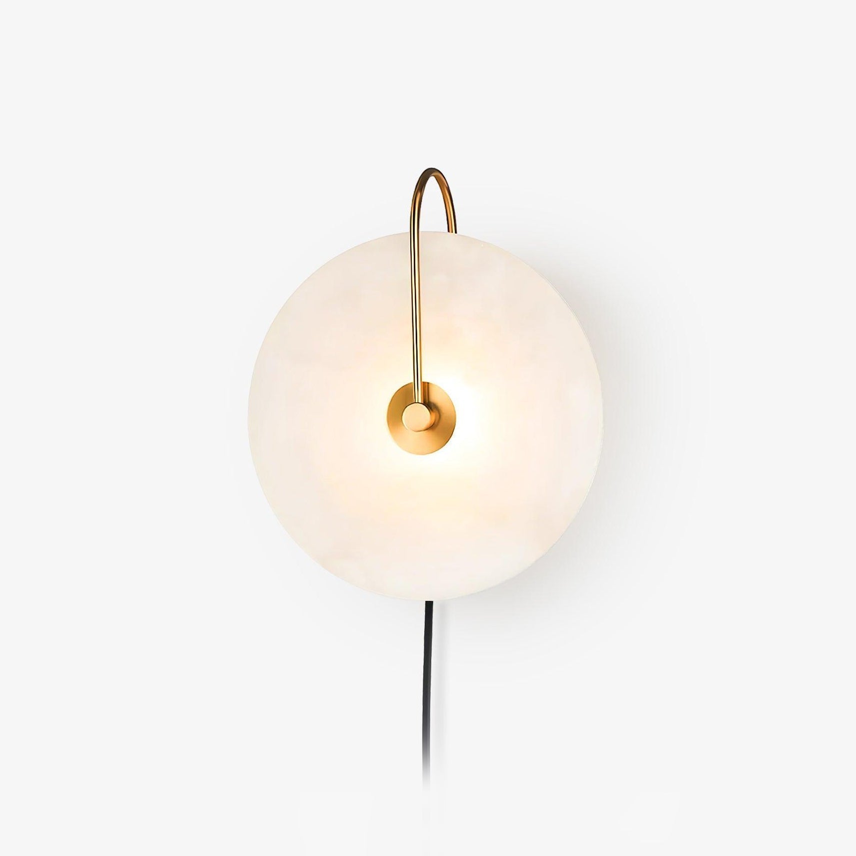 Appliques Murales Globe en Albâtre Avec Éclairage Led Intégré