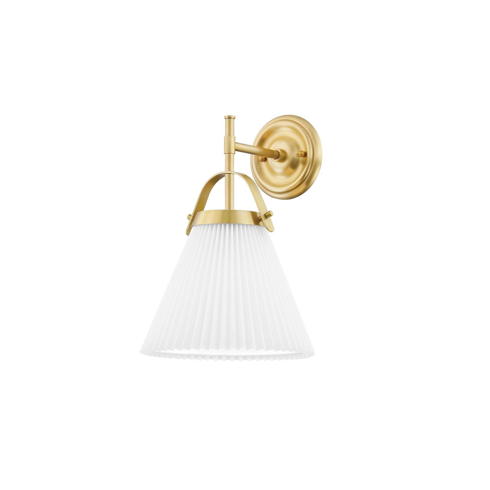 Lampe Murale Plissée en Tissu et Laiton pour Ambiance Raffinée