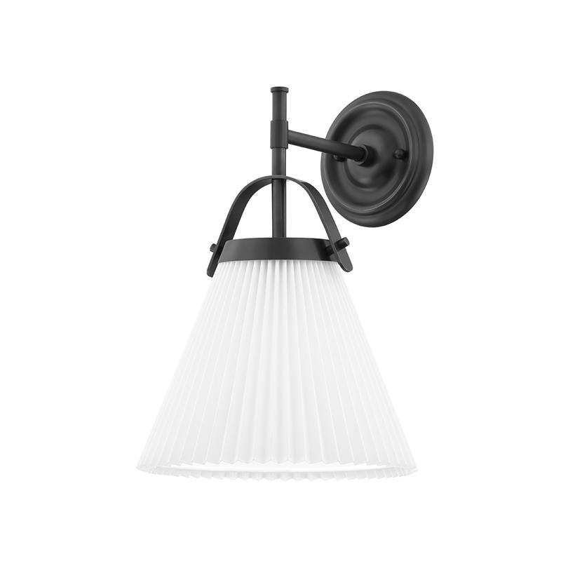 Lampe Murale En Laiton Avec Abat Jour Tissu Plissé Élégance