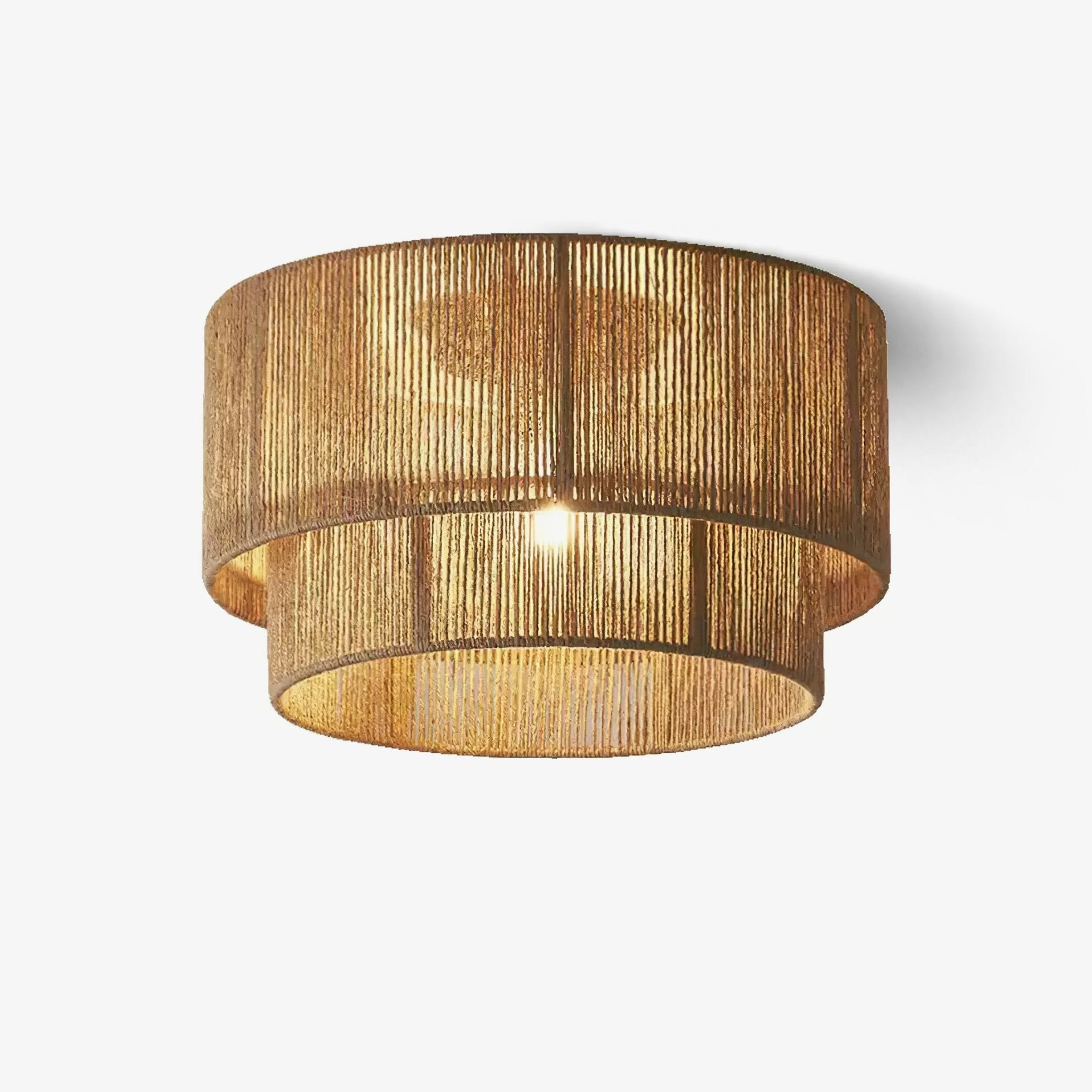 Lampe Plafonnier Tissée Naturelle Pour Éclairage Doux Et Élégant