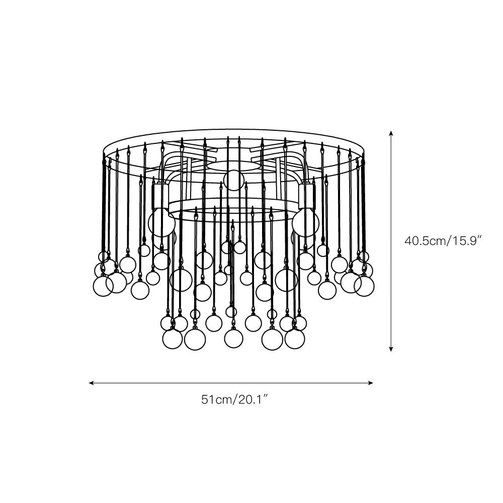 Plafonnier Quatre Têtes En Laiton Et Cristal Au Design Postmoderne