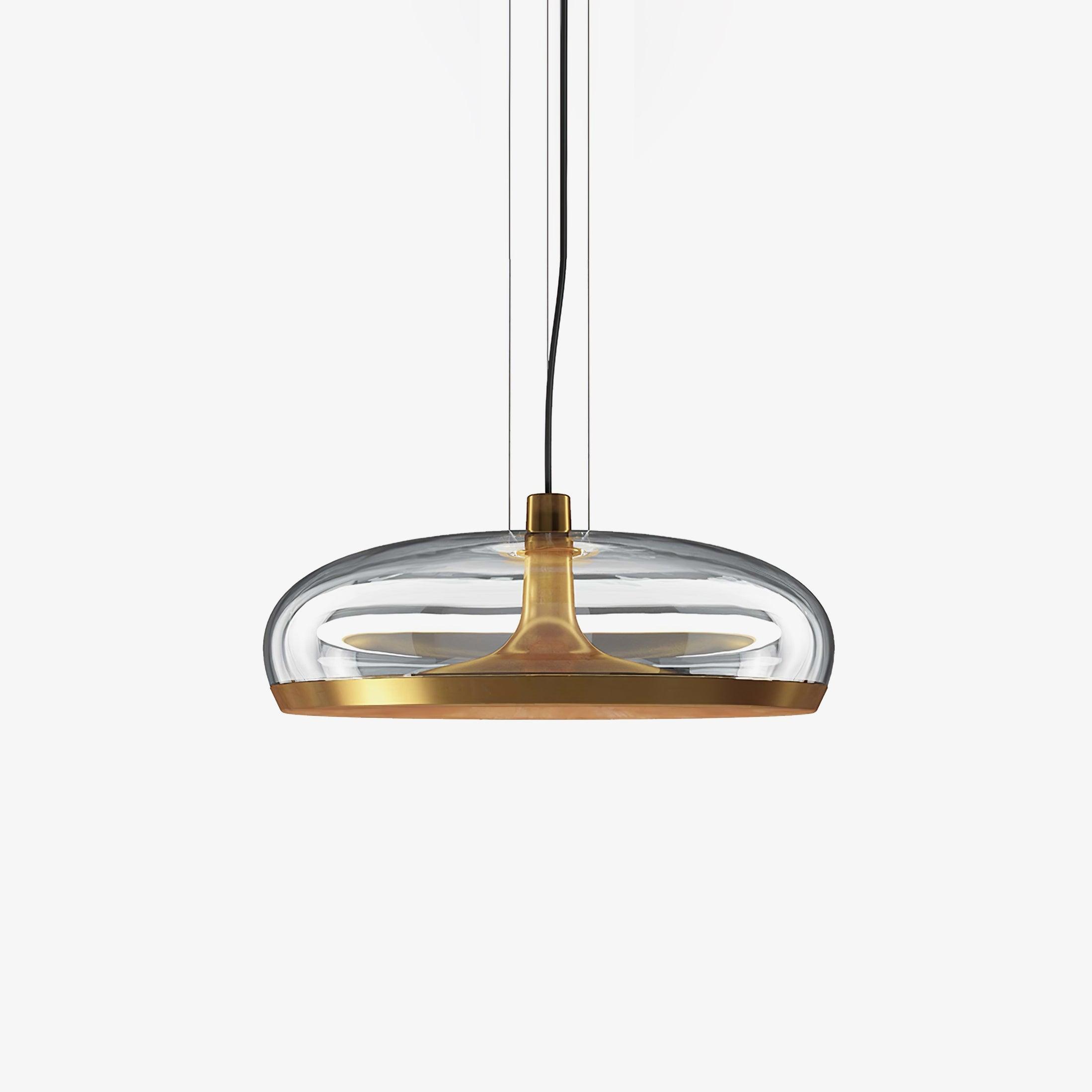 Suspension LED Verre Métal Nordic Art Lumière Températures Ajustables