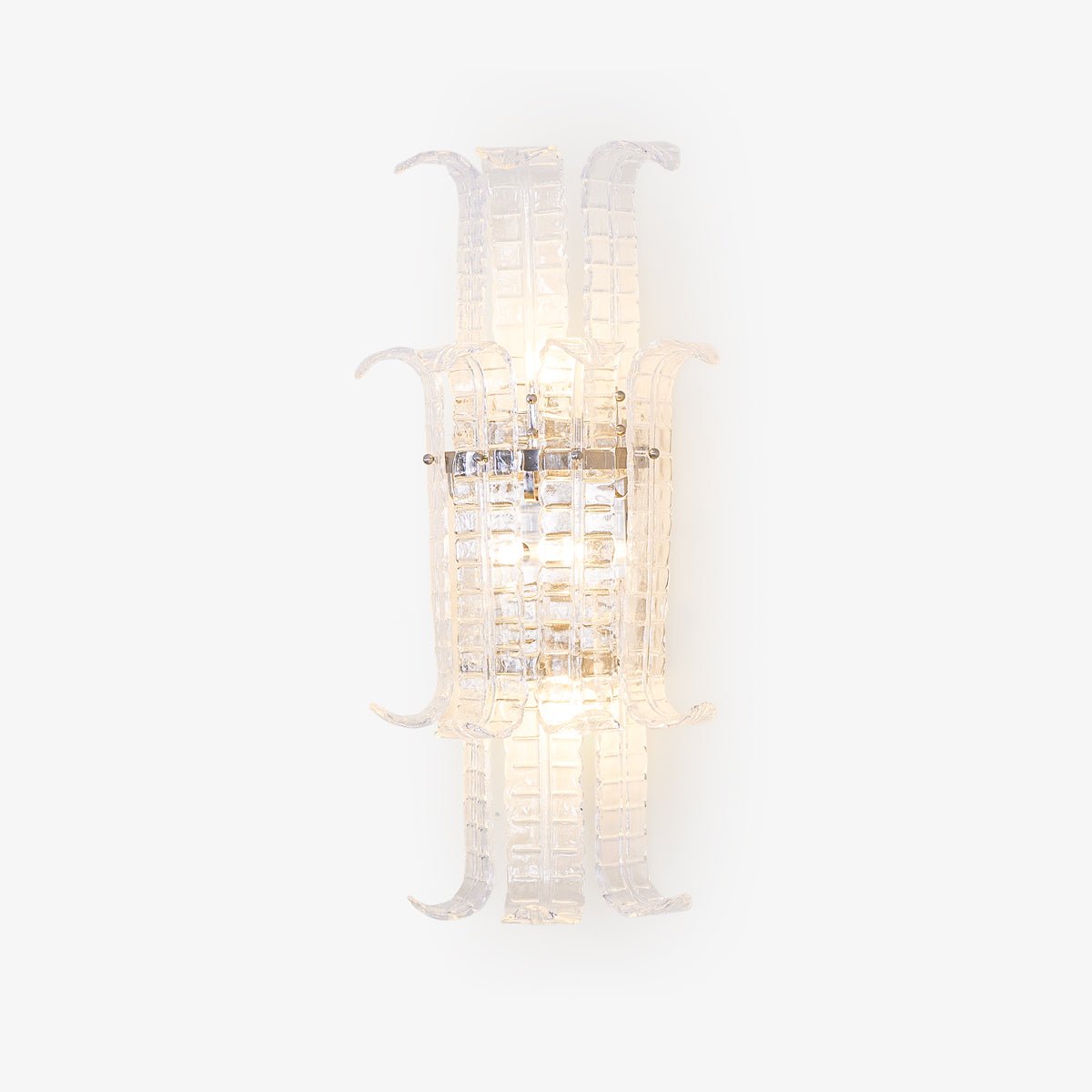 Applique Murale Aurora Verre Murano Transparent Diffuse Lumière Ambiante