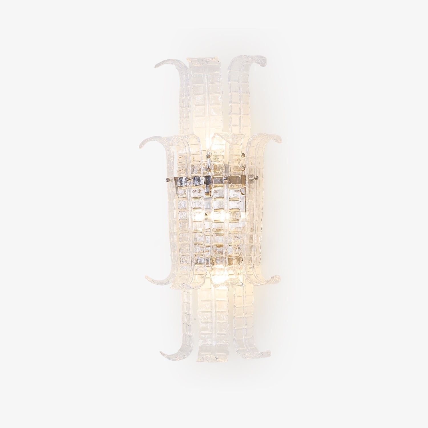 Applique Murale Aurora Verre Murano Transparent Diffuse Lumière Ambiante