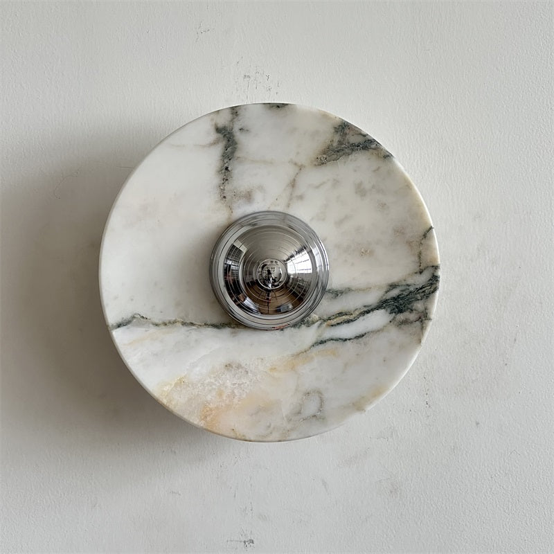 Applique Murale Alba En Chrome Et Marbre Design Minimaliste Moderne