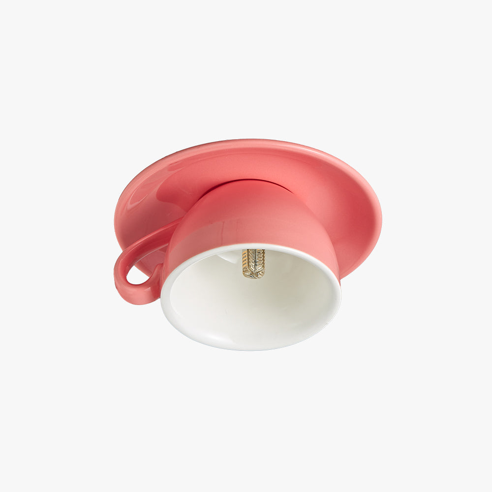 Plafonnier Tasse Café En Céramique Pour Ambiance Chaleureuse