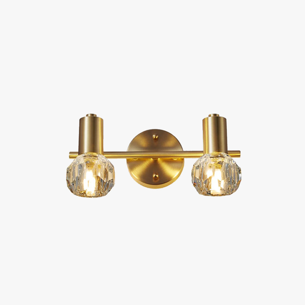 Applique Miroir Globe Doré Avec Éclairage LED Pour Salle De Bain Moderne