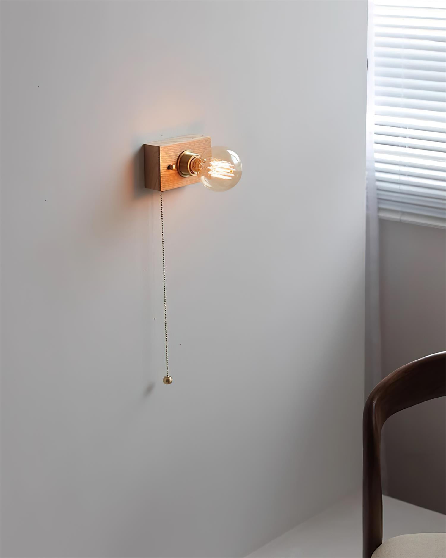 Applique Murale Bois Au Style Edison Avec Ambiance Chaleureuse
