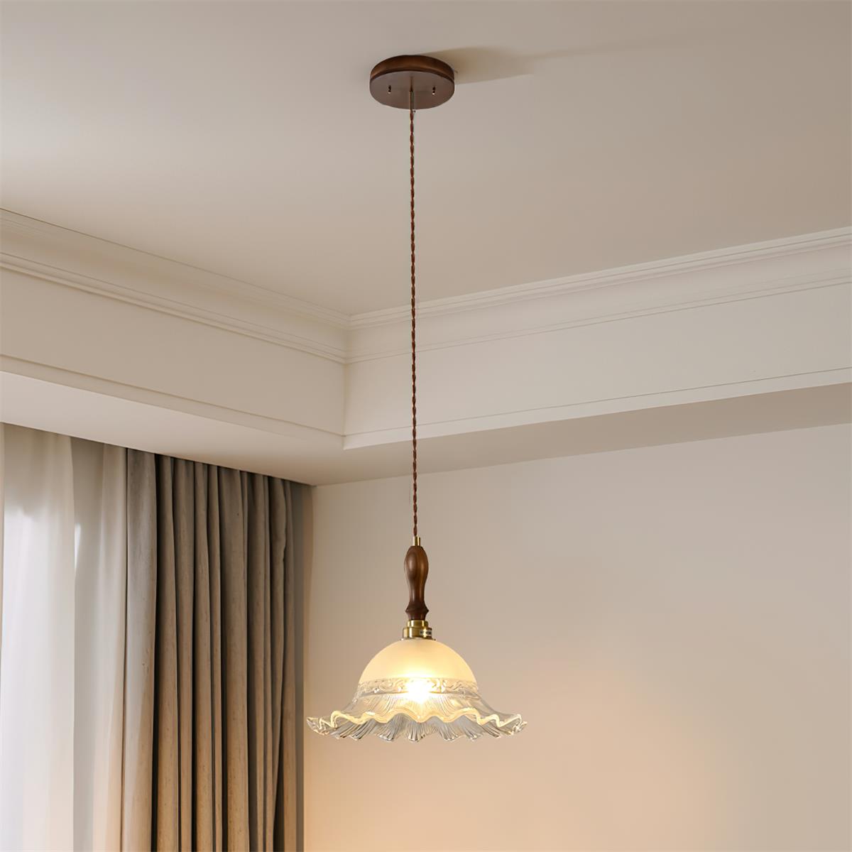 Suspension Vintage En Verre Élégante Pour Salon Design Premium
