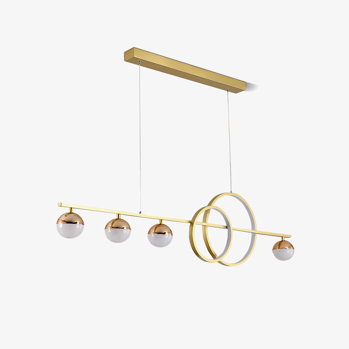 Suspension Moderne En Laiton Doré LED Et Lumière Ajustable 3000K à 6000K