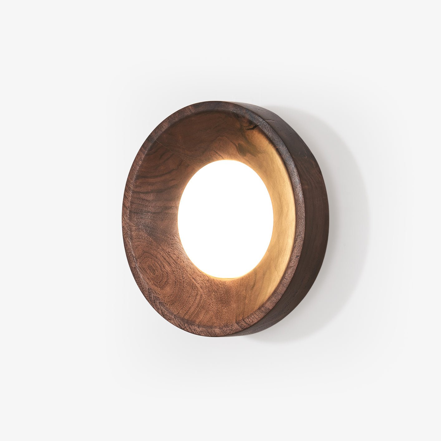 Lampe Murale Bois de Noyer à LED Intégrée et Températures Variables