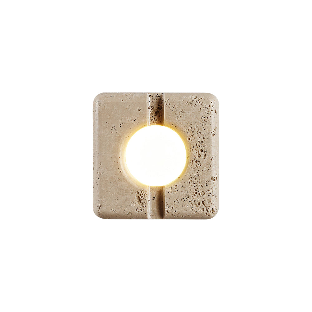 Lampe Murale Design Minimaliste en Travertin Transparent pour Éclairage