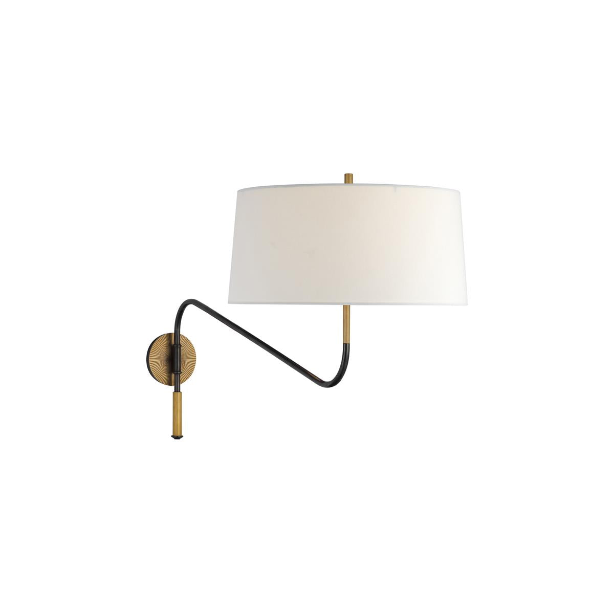 Lampe Applique Murale Minimaliste En Laiton Et Tissu Pour Éclairage Élégant