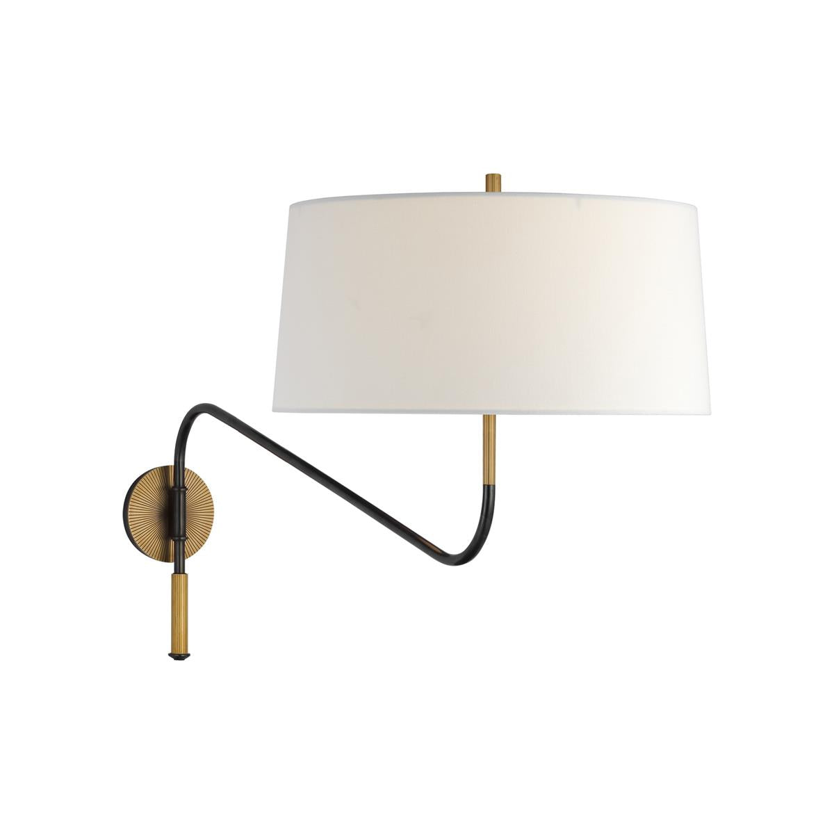 Lampe Applique Murale Minimaliste En Laiton Et Tissu Pour Éclairage Élégant