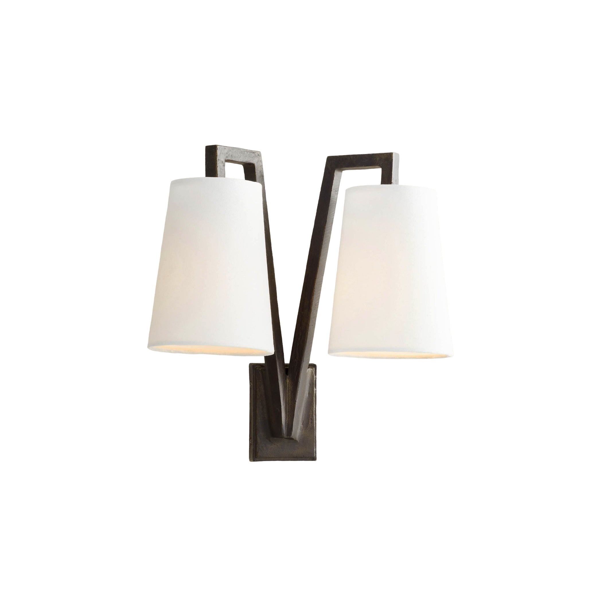 Lampe Murale Double En Laiton Et Abat Jour Tissu Pour Ambiance Industrielle