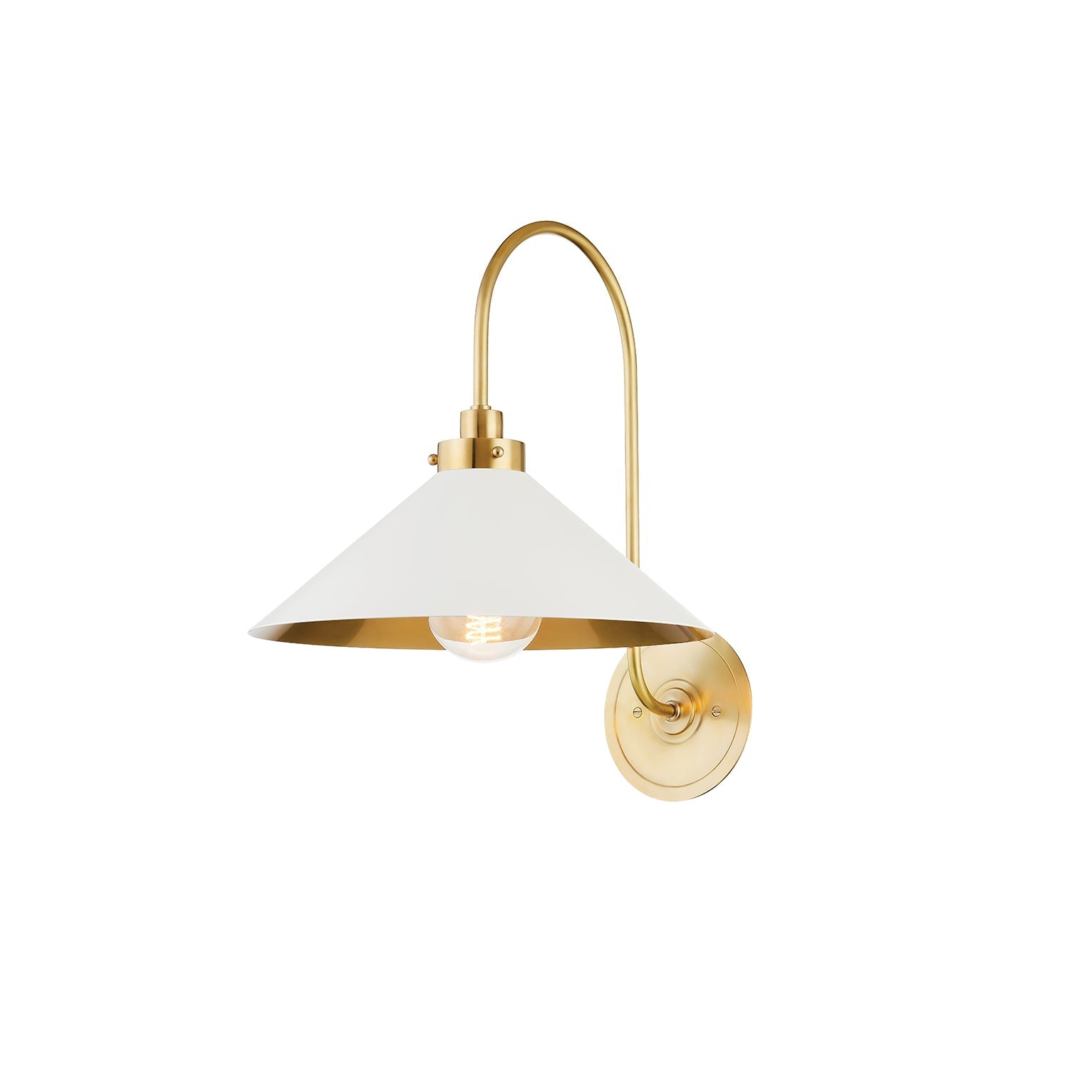 Lampe Murale Drape En Métal Laiton Minimaliste Pour Ambiance Chaleureuse