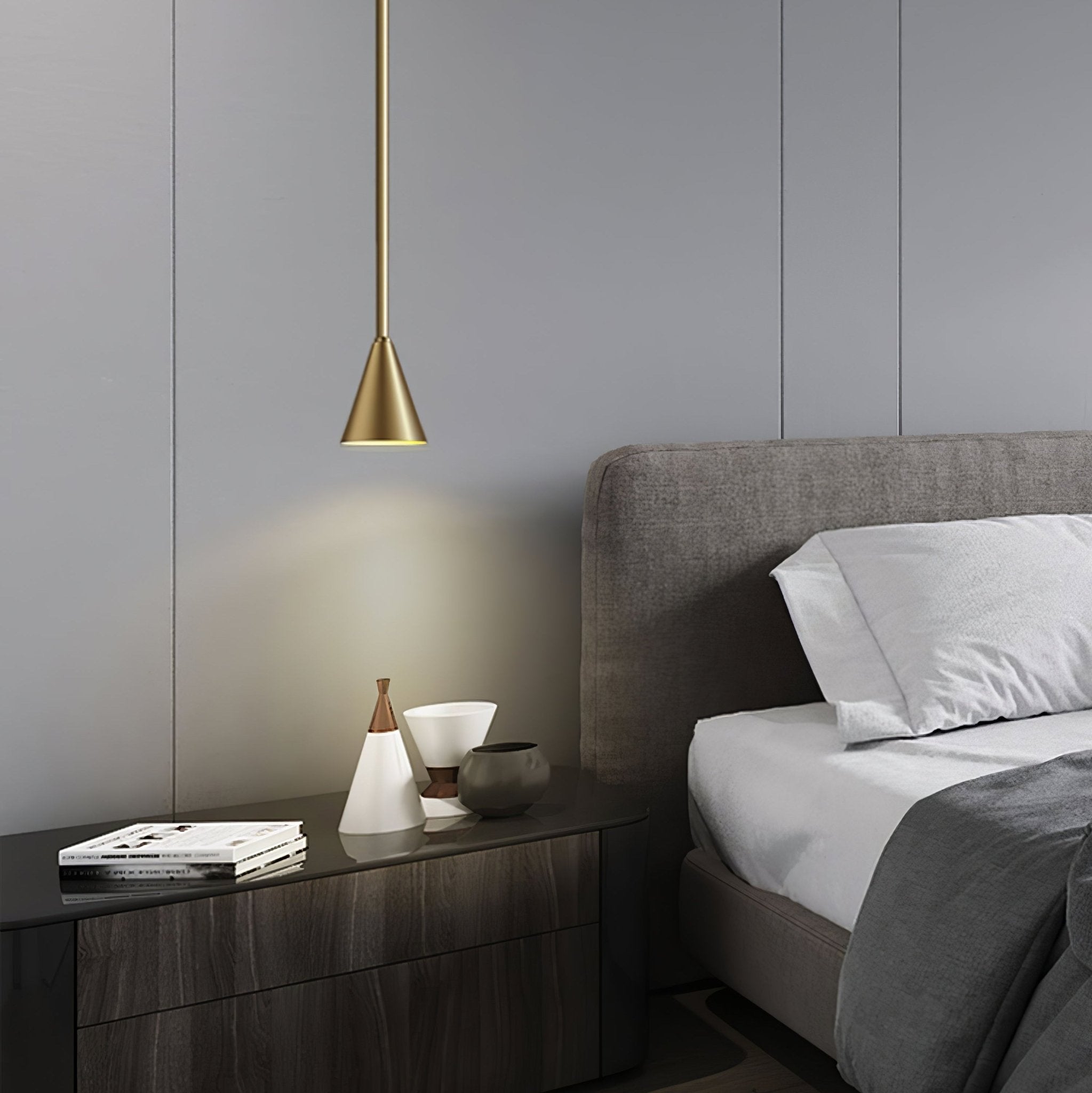 Suspension En Laiton Moderne Éclairage Minimaliste Ampoule LED Pour Plafond