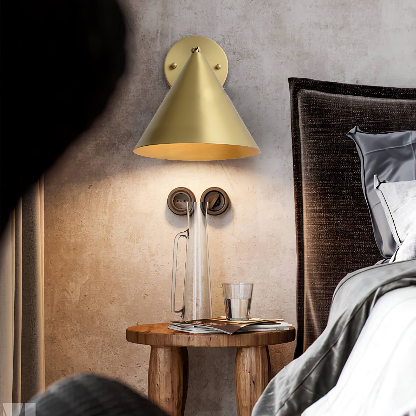 Lampe Murale Conique En Laiton Minimaliste Pour Ambiance Élégante