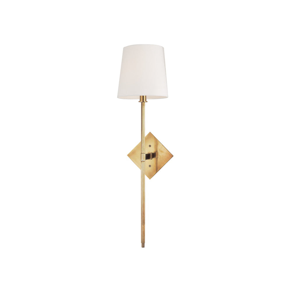 Lampe Murale Moderne en Laiton et Tissu Minimaliste pour Ambiance Épurée