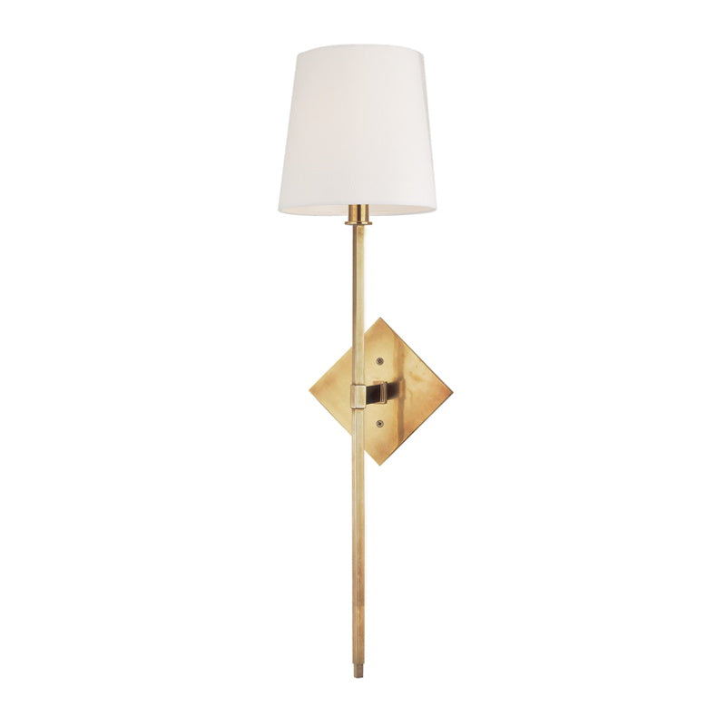 Lampe Murale Moderne en Laiton et Tissu Minimaliste pour Ambiance Épurée