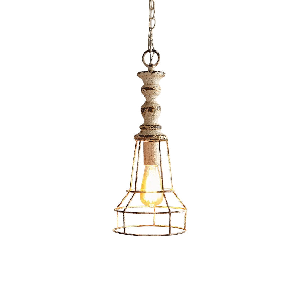 Suspension Vintage Industrielle Bois Et Métal Pour Ambiance Chaleureuse