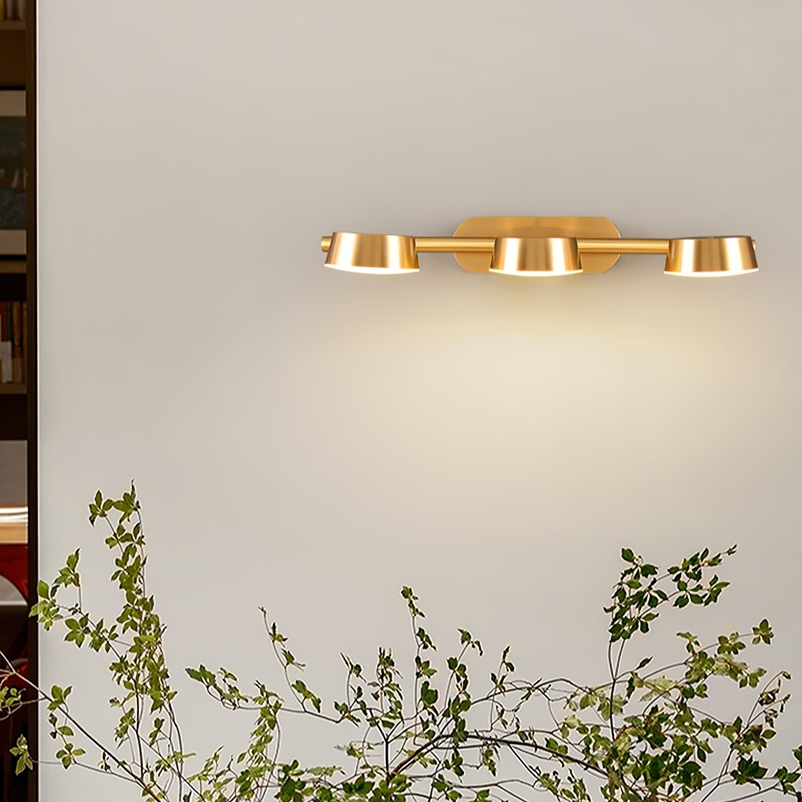 Coiffeuse Murale Laiton Avec Éclairage LED Intégré Pour Maquillage Parfait