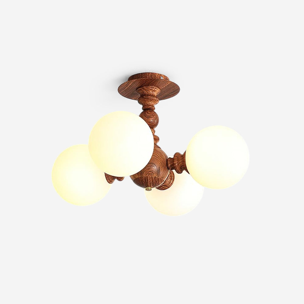 Plafonnier Vintage Métal Et Verre Pour Ambiance Chaleureuse