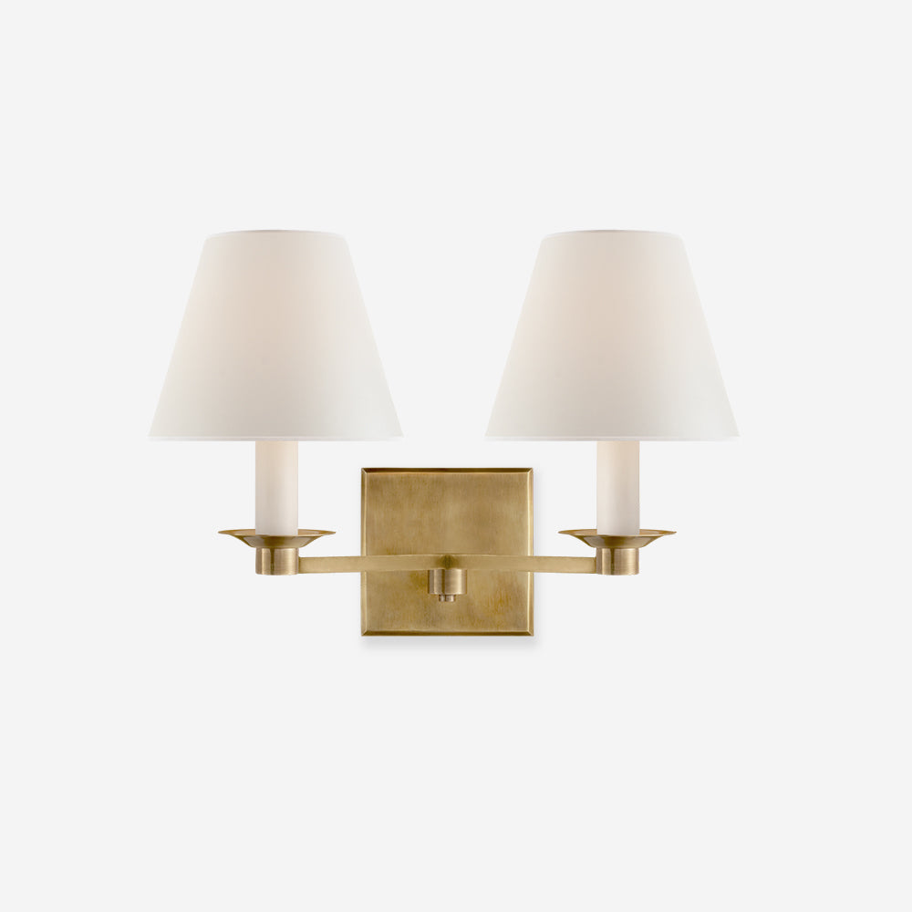 Luminaire Mural Double Bras En Laiton, Éclairage Élégant Et Adaptable